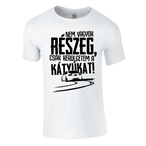 KERÜLGETEM A KÁTYÚKAT férfi póló (fehér)