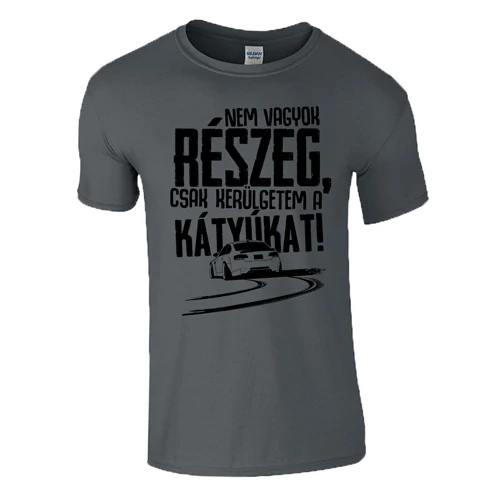 KERÜLGETEM A KÁTYÚKAT férfi póló (grafit)