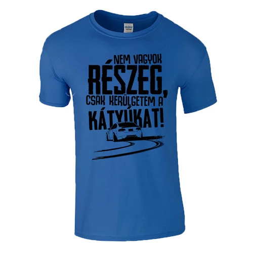 KERÜLGETEM A KÁTYÚKAT férfi póló (királykék)