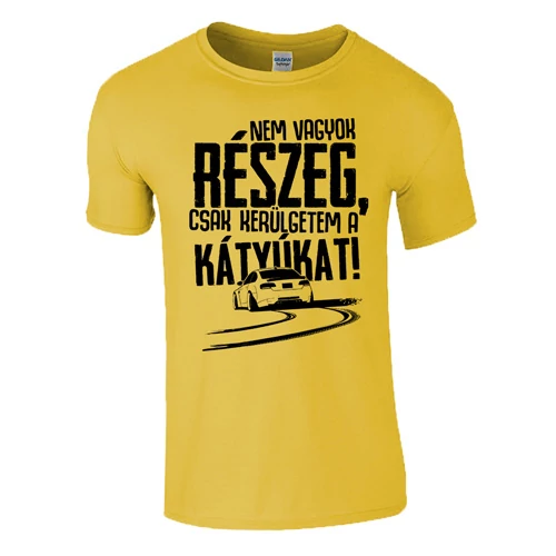 KERÜLGETEM A KÁTYÚKAT férfi póló (citromsárga)