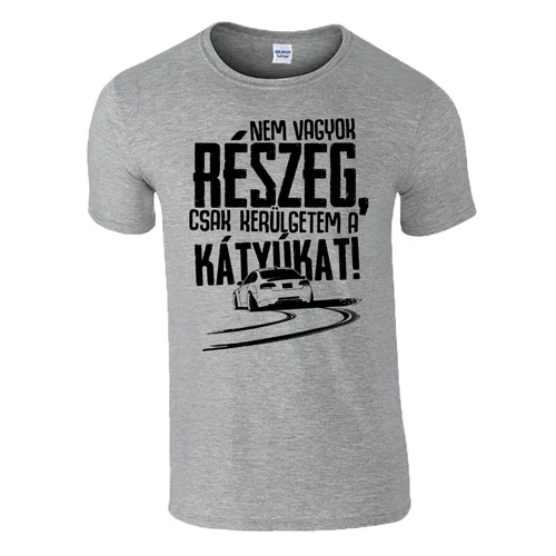 KERÜLGETEM A KÁTYÚKAT férfi póló (szürke)