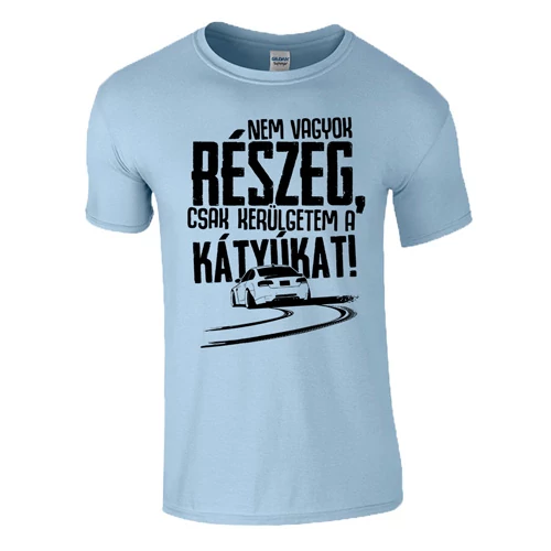 KERÜLGETEM A KÁTYÚKAT férfi póló (világoskék)