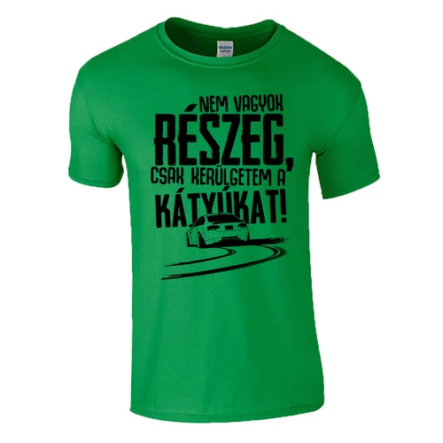KERÜLGETEM A KÁTYÚKAT férfi póló (zöld)