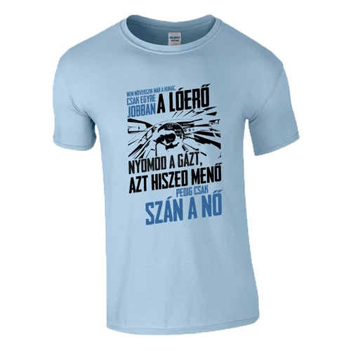 Az irodalom visszavág az M7-esen is póló (Világoskék)