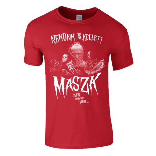 NEKÜNK IS KELLETT MASZK férfi póló (piros)