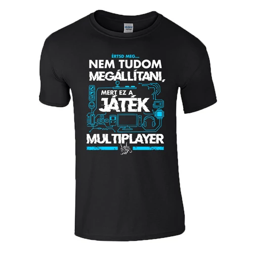 EZ MULTIPLAYER férfi póló (fekete)