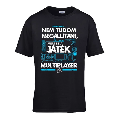 EZ MULTIPLAYER gyerek póló (fekete)