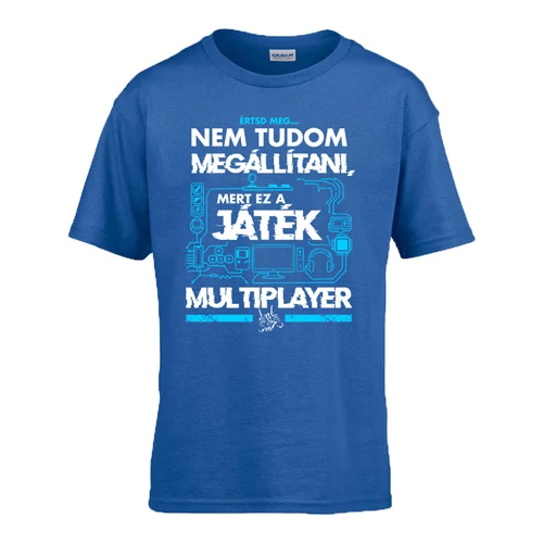 EZ MULTIPLAYER gyerek póló (Királykék)