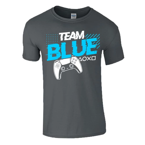 TEAM BLUE PS férfi  póló (grafit)