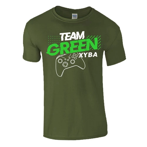 TEAM GREEN XBOX férfi  póló (military)