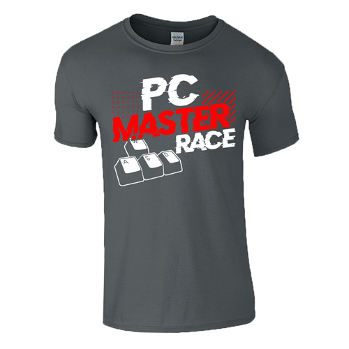 PC MASTER RACE férfi póló (grafit)