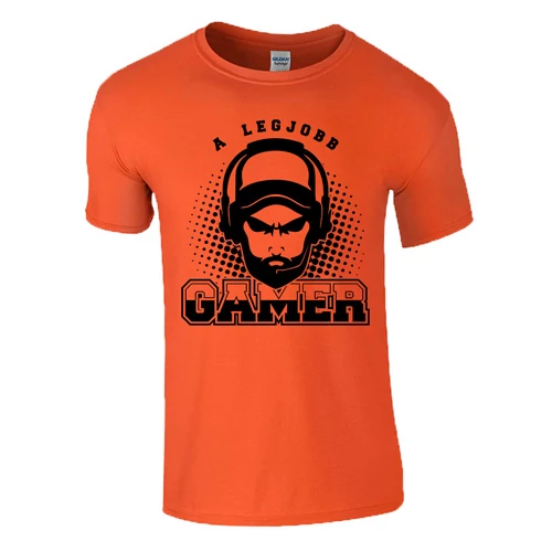 LEGJOBB GAMER férfi póló (narancs)