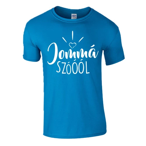 Jommá Hááárt - Jommá Szóóól páros póló férfi (Türkiz)
