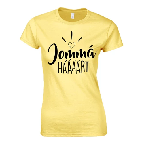 Jommá Hááárt - Jommá Szóóól páros póló női (citrom)