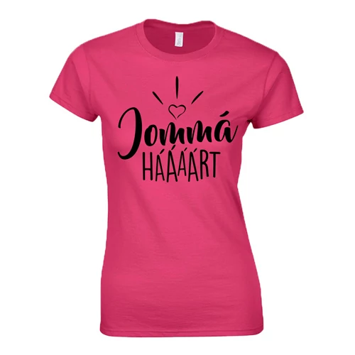 Jommá Hááárt - Jommá Szóóól páros póló női (Rózsaszín)