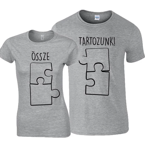 Össze-Tartozunk páros póló (Szürke)