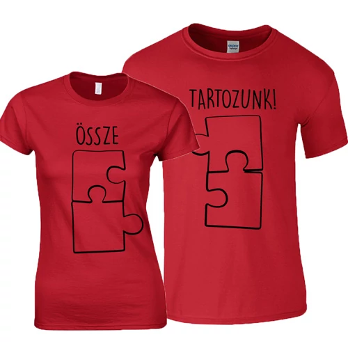 Össze-Tartozunk páros póló (Piros)