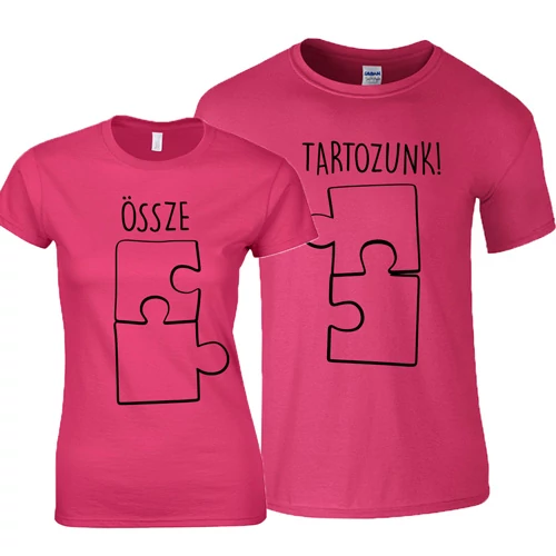 Össze-Tartozunk páros póló (Rózsaszín)