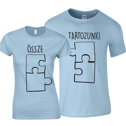 Össze-Tartozunk páros póló (Világoskék)