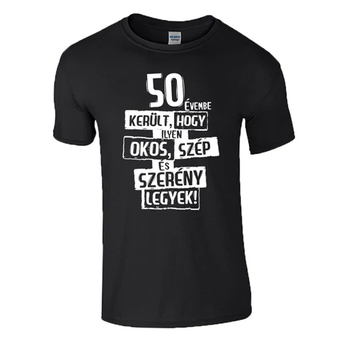 X évembe kerültférfi póló (fekete)