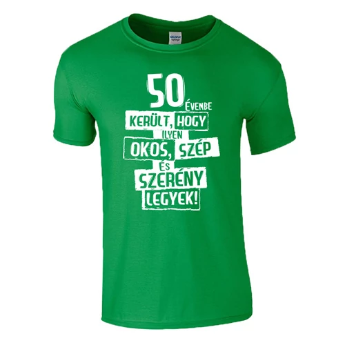 X évembe került férfi póló  (zöld)