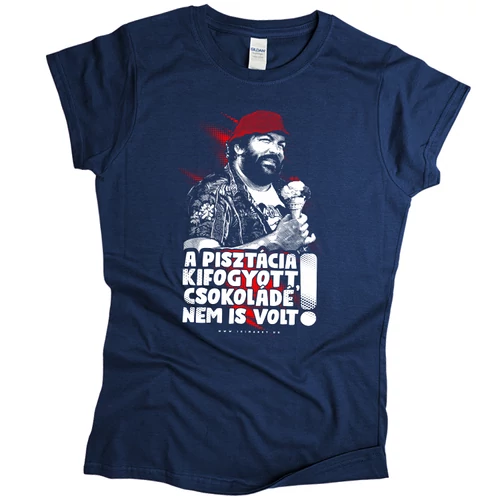 Pisztácia Kifogyott (RD) női póló (navy)