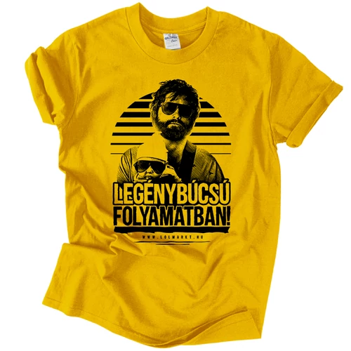 Legénybúcsú Folyamatban póló szett (Citromsárga)