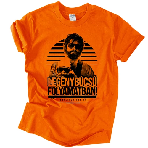 Legénybúcsú Folyamatban póló szett  (Narancssárga)