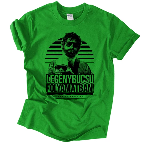 Legénybúcsú Folyamatban (RD) férfi póló (zöld)