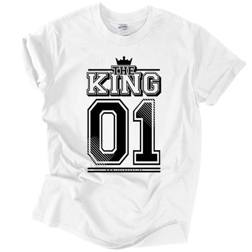 KING 01 (RD) férfi póló (fehér)