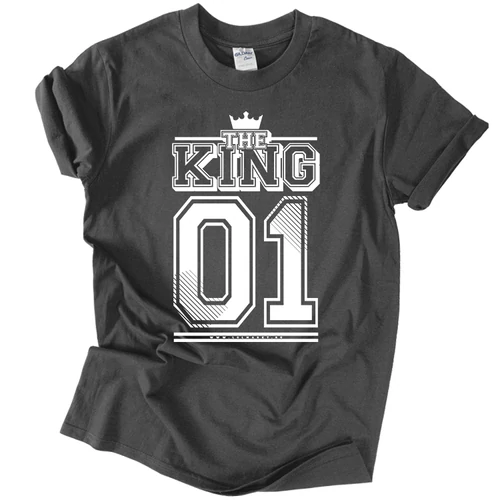 KING 01 (RD) férfi póló (grafit)