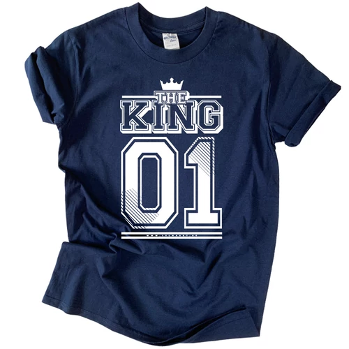 KING 01 (RD) férfi póló (sötétkék)