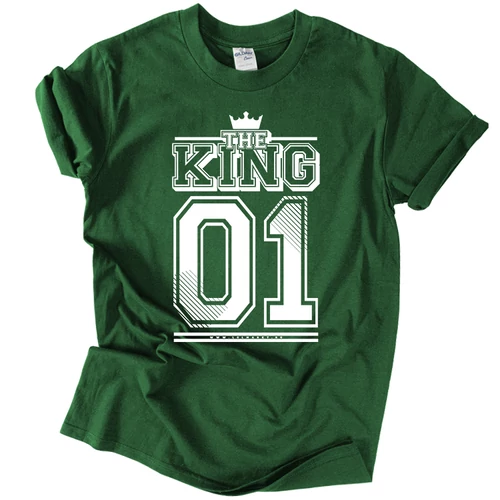 KING 01 (RD) férfi póló (sötétzöld)