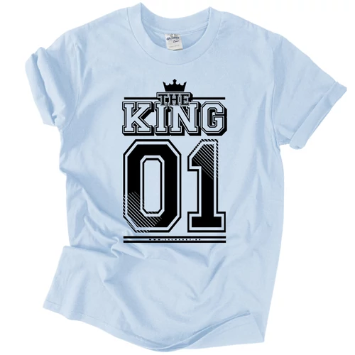 KING 01 (RD) férfi póló (világoskék)