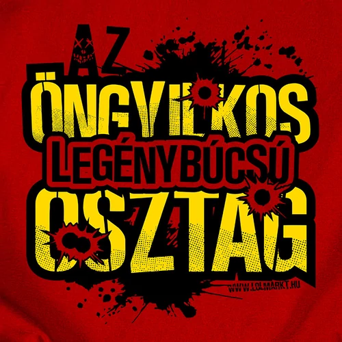 Öngyilkos Legénybúcsú Osztag -  férfi póló (piros)