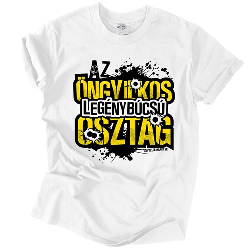 Öngyilkos Legénybúcsú Osztag -  férfi póló (fehér)