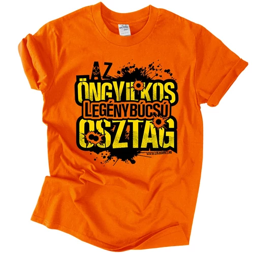 Öngyilkos Legénybúcsú Osztag -  férfi póló (narancs)