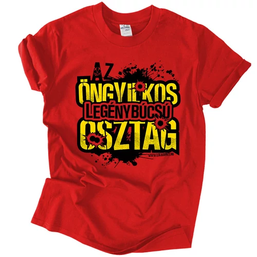 Öngyilkos Legénybúcsú Osztag - férfi póló (piros)