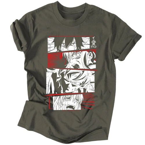 I love anime férfi póló (grafit)
