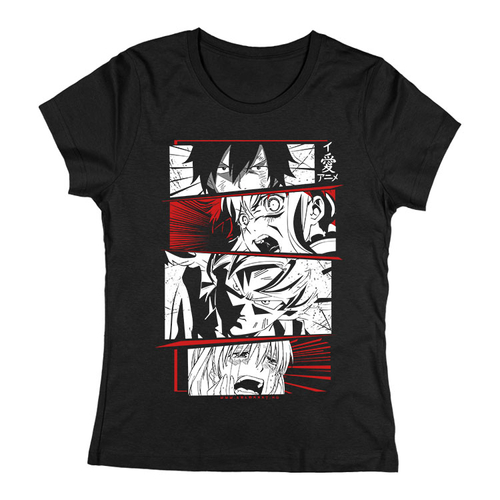 I love anime női póló (fekete)