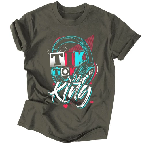 TikTok King férfi póló (grafit)