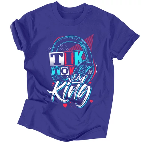 TikTok King férfi póló (királykék)