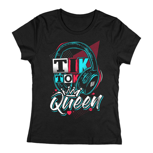 TiKTok Queen női póló (fekete)