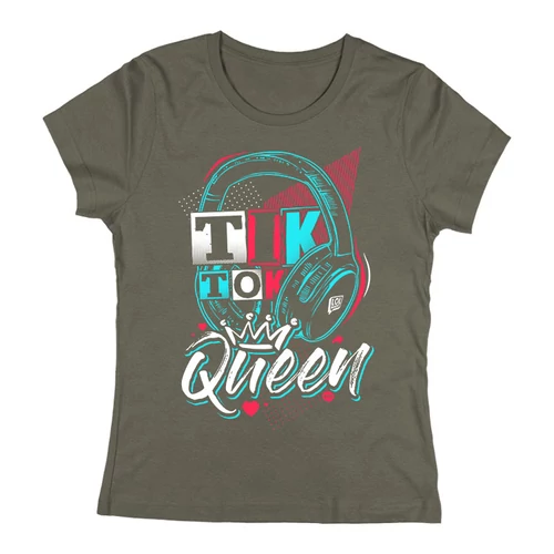 TiKTok Queen női póló (grafit)