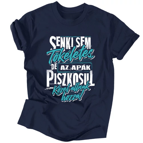 Piszkosul tökéletes Apa férfi póló (sötétkék)