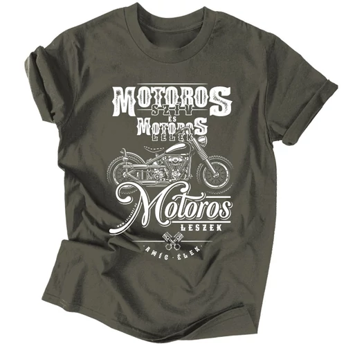 Motoros szív Vintage férfi póló (grafit)