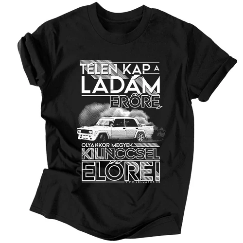 Télen kap a ladám erőre férfi póló (fekete)