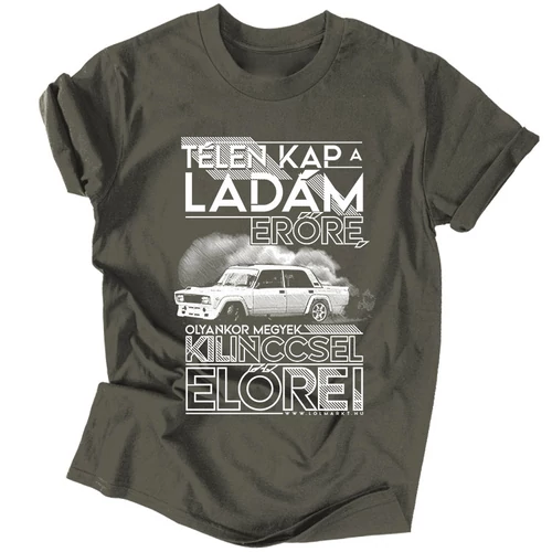 Télen kap a ladám erőre férfi póló (grafit)