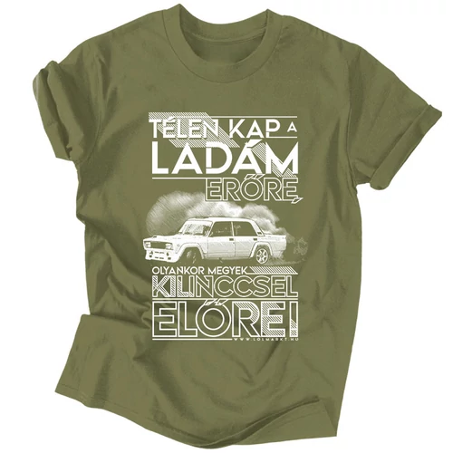 Télen kap a ladám erőre férfi póló (military)
