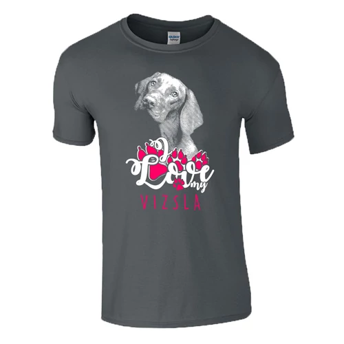 I love my Vizsla férfi póló (grafit)